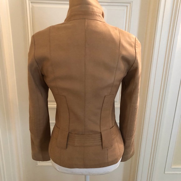 ADRIENNE VITTADINI: Tan/Camel Leather Jacket. - Picture 2 of 9